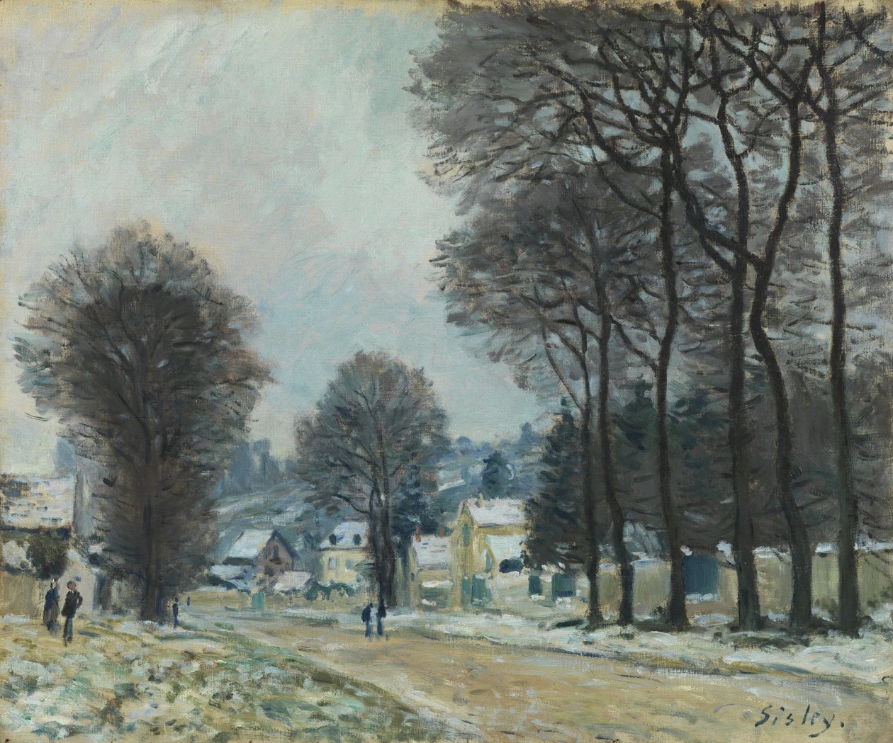 Snö vid Louveciennes, ca 1874 av Alfred Sisley