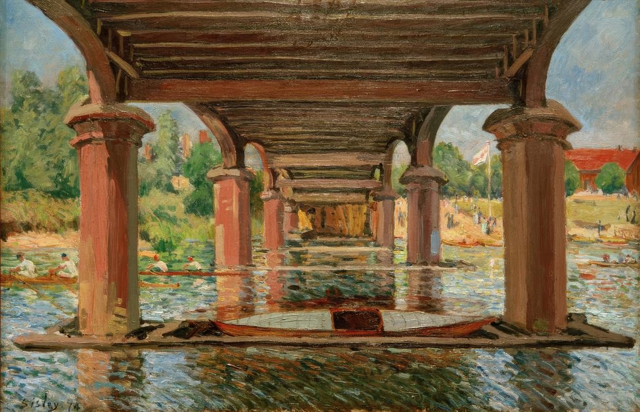 Under Hampton Court Bridge av Alfred Sisley