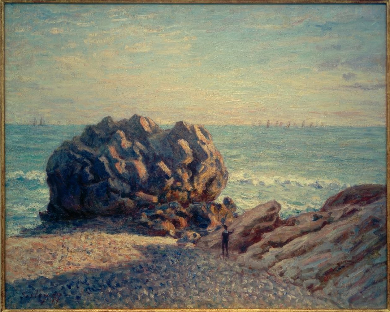 Storrs Rock, Ladys Cove, på kvällen av Alfred Sisley