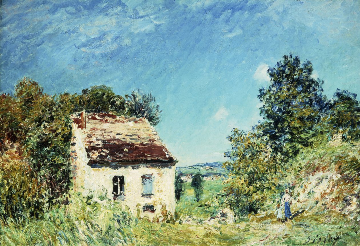 Det övergivna huset; La Maison Abandonee, 1887 av Alfred Sisley