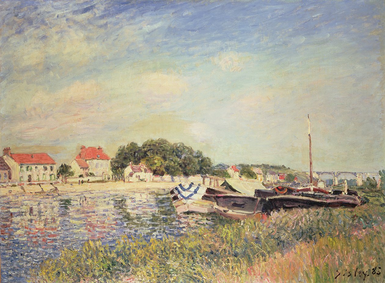The Banks of the Loing i Saint-Mammes, 1885 av Alfred Sisley