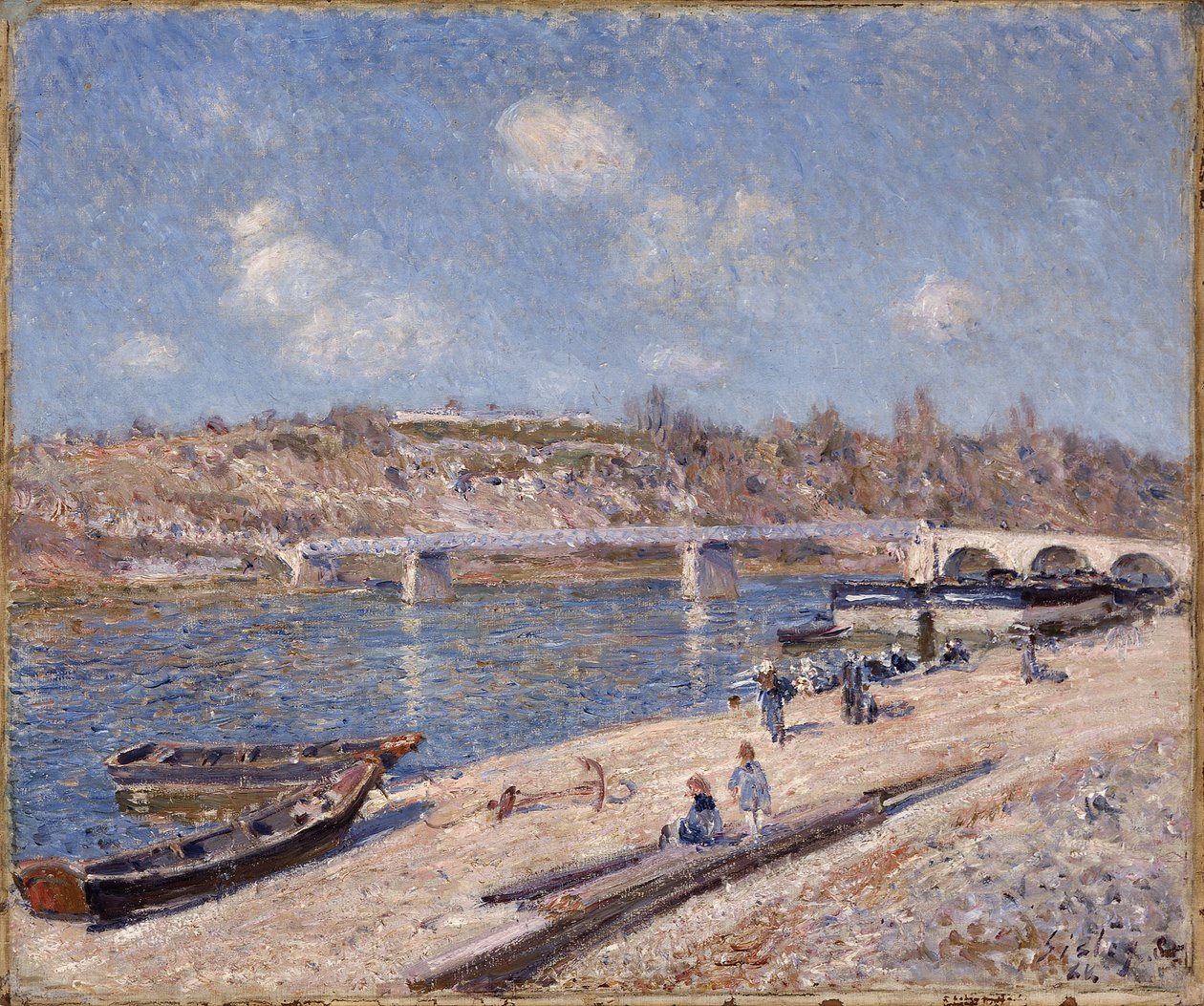 Stranden vid Saint-Mammès av Alfred Sisley