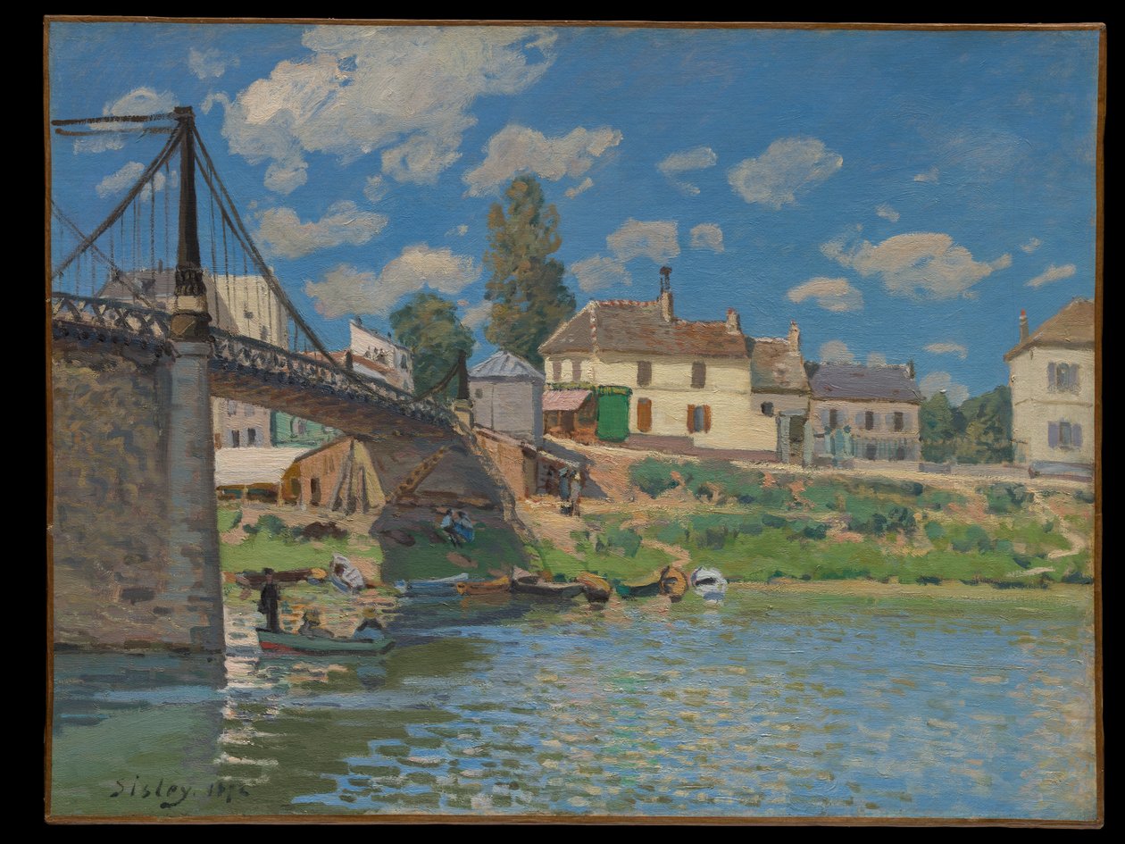 Bron vid Villeneuve-la-Garenne av Alfred Sisley