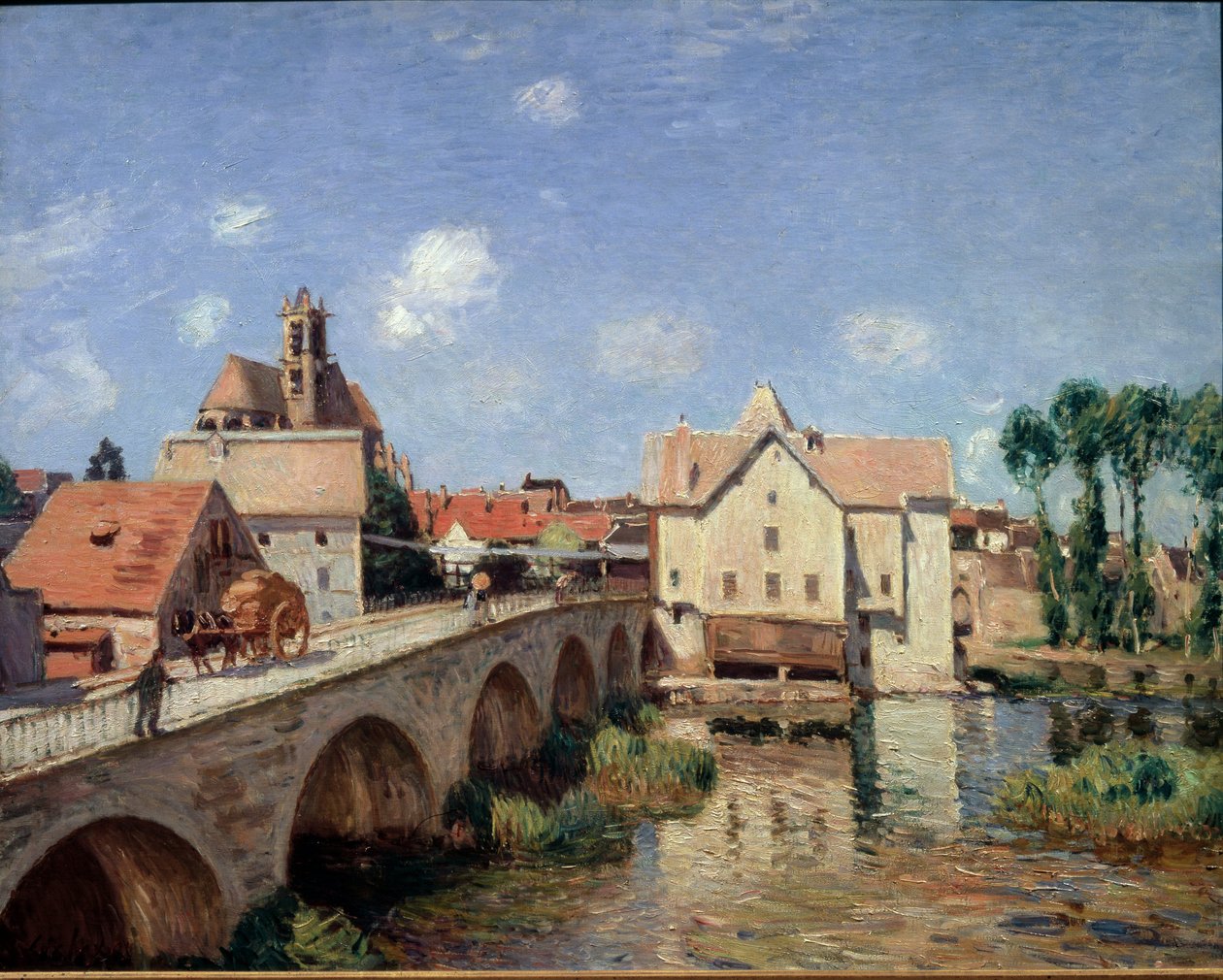 Morets bron 1893 - olja på duk av Alfred Sisley