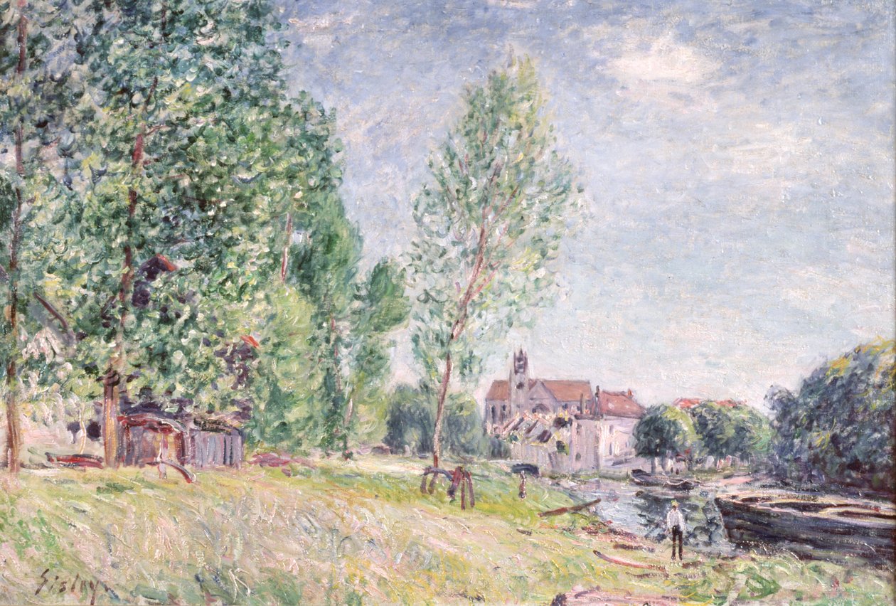 Byggarens gård i Matrat, Moret-sur-Loing av Alfred Sisley