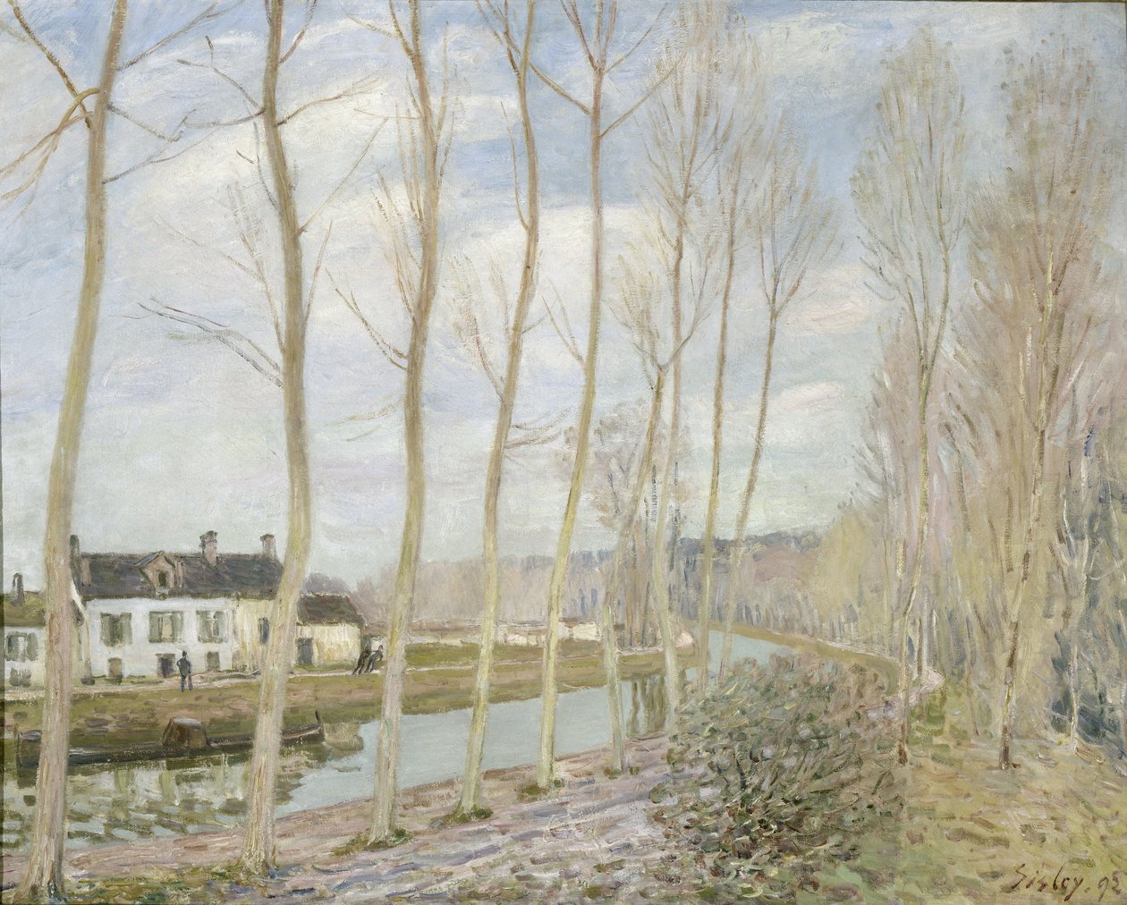 Canal du Loing vid Moret av Alfred Sisley