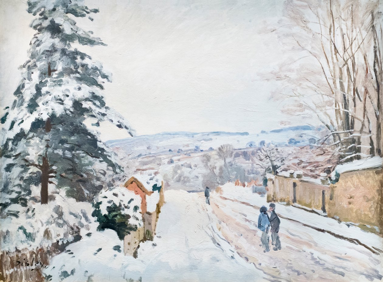 Coeur Volant-vägen till Louveciennes, ca. 1872 (olja på duk) av Alfred Sisley