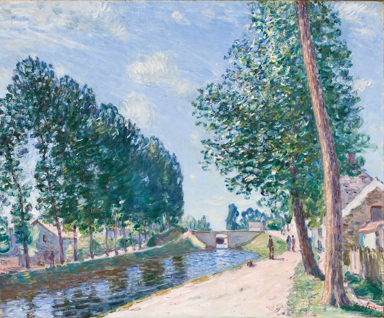 Loing-kanalen vid Moiret, ca 1892 av Alfred Sisley