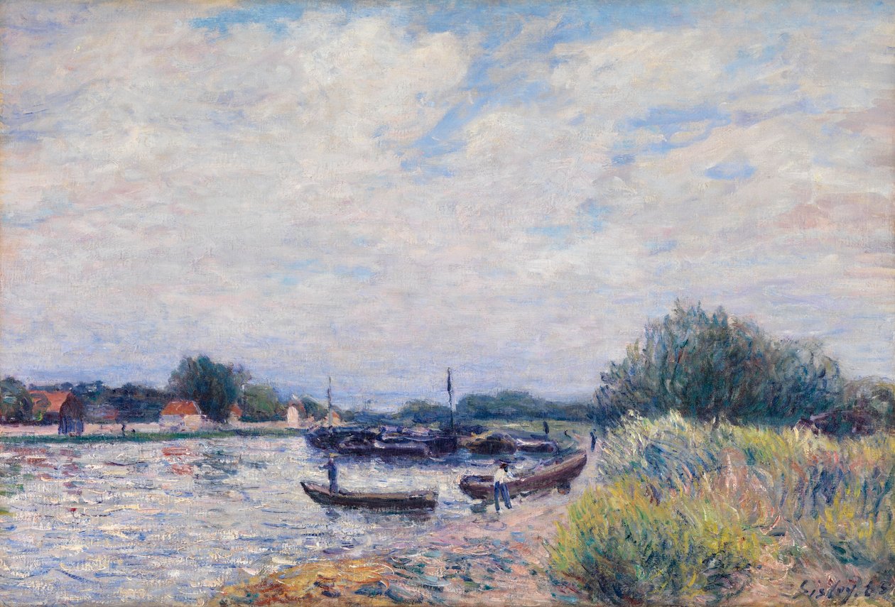 The Loing at Saint-Mammes, ca 1859-99 (olja på duk) av Alfred Sisley