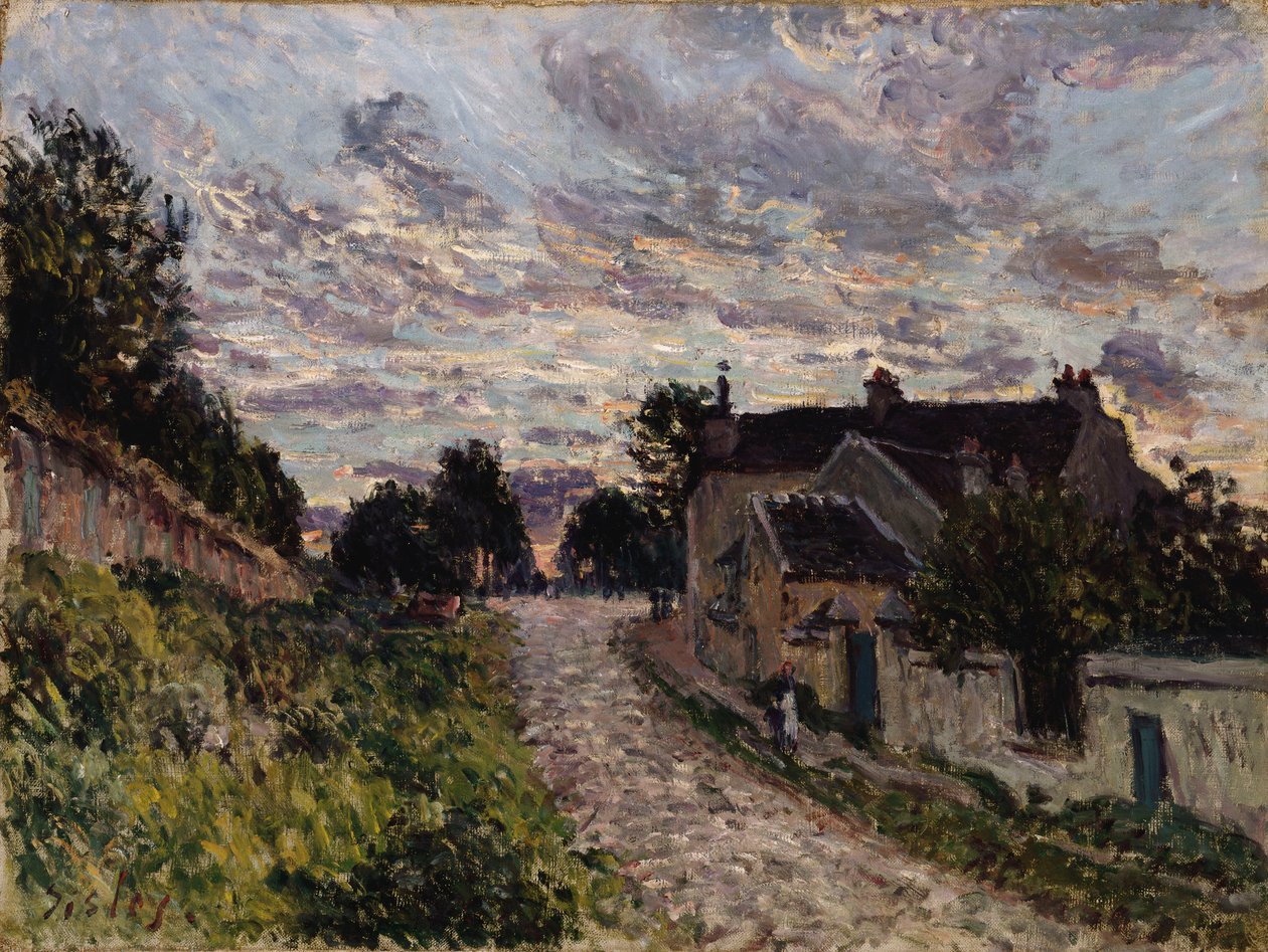 Vägen till Louveciennes; En stig i Louveciennes, 1876 av Alfred Sisley