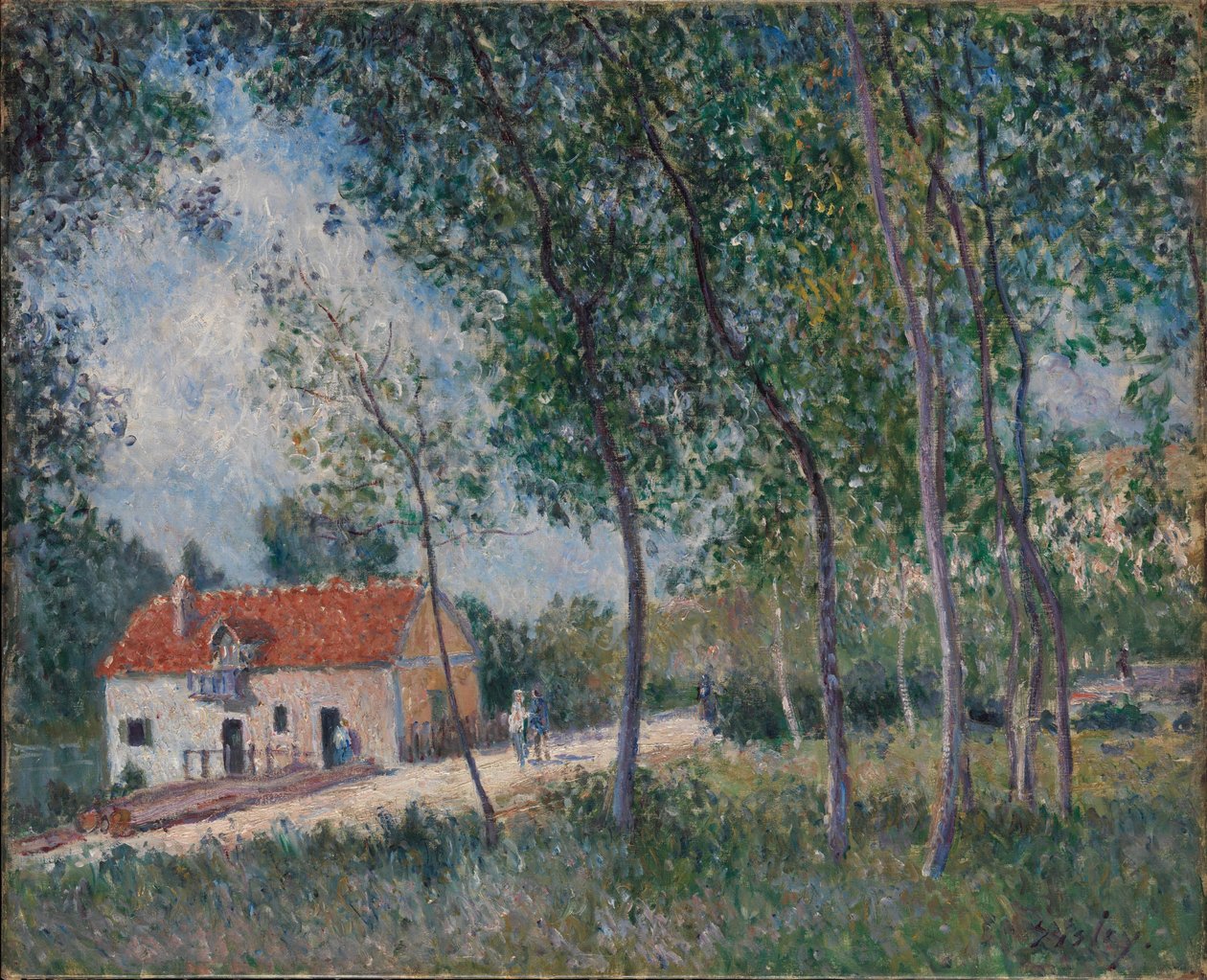 Vägen från Moret till Saint-Mammès, 1883-85 av Alfred Sisley