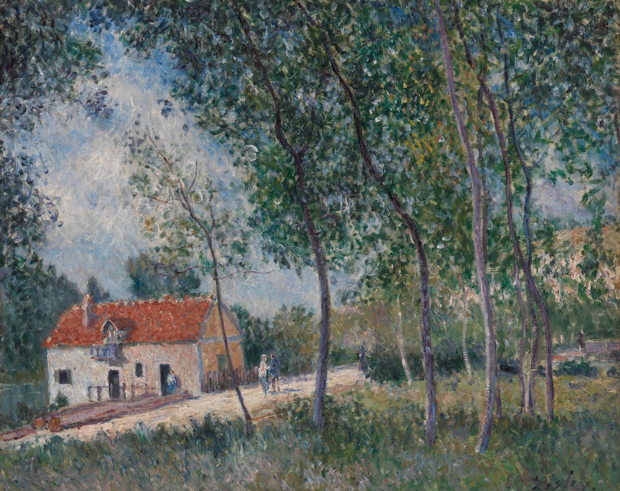 Vägen från Moret till Saint-Mammès, 1883-85. av Alfred Sisley