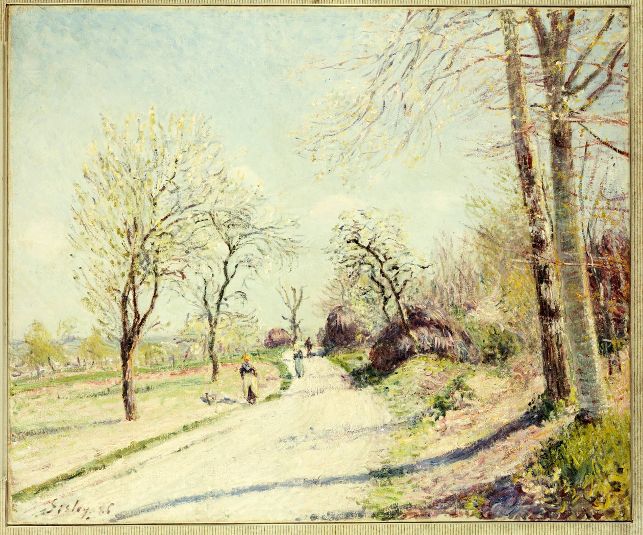 Vägen från Veneux till Moret en vårdag, 1886 av Alfred Sisley