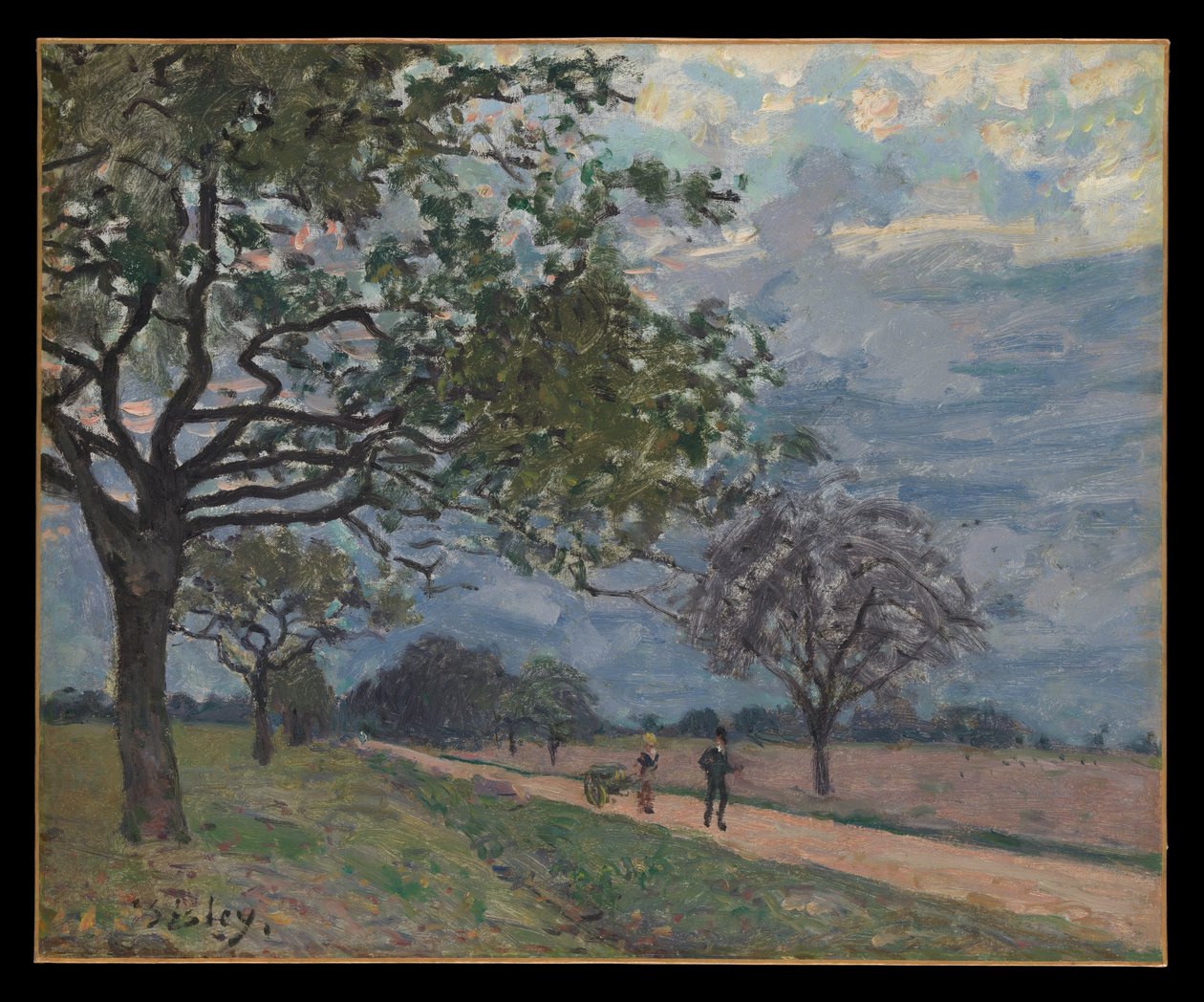 Vägen från Versailles till Louveciennes av Alfred Sisley