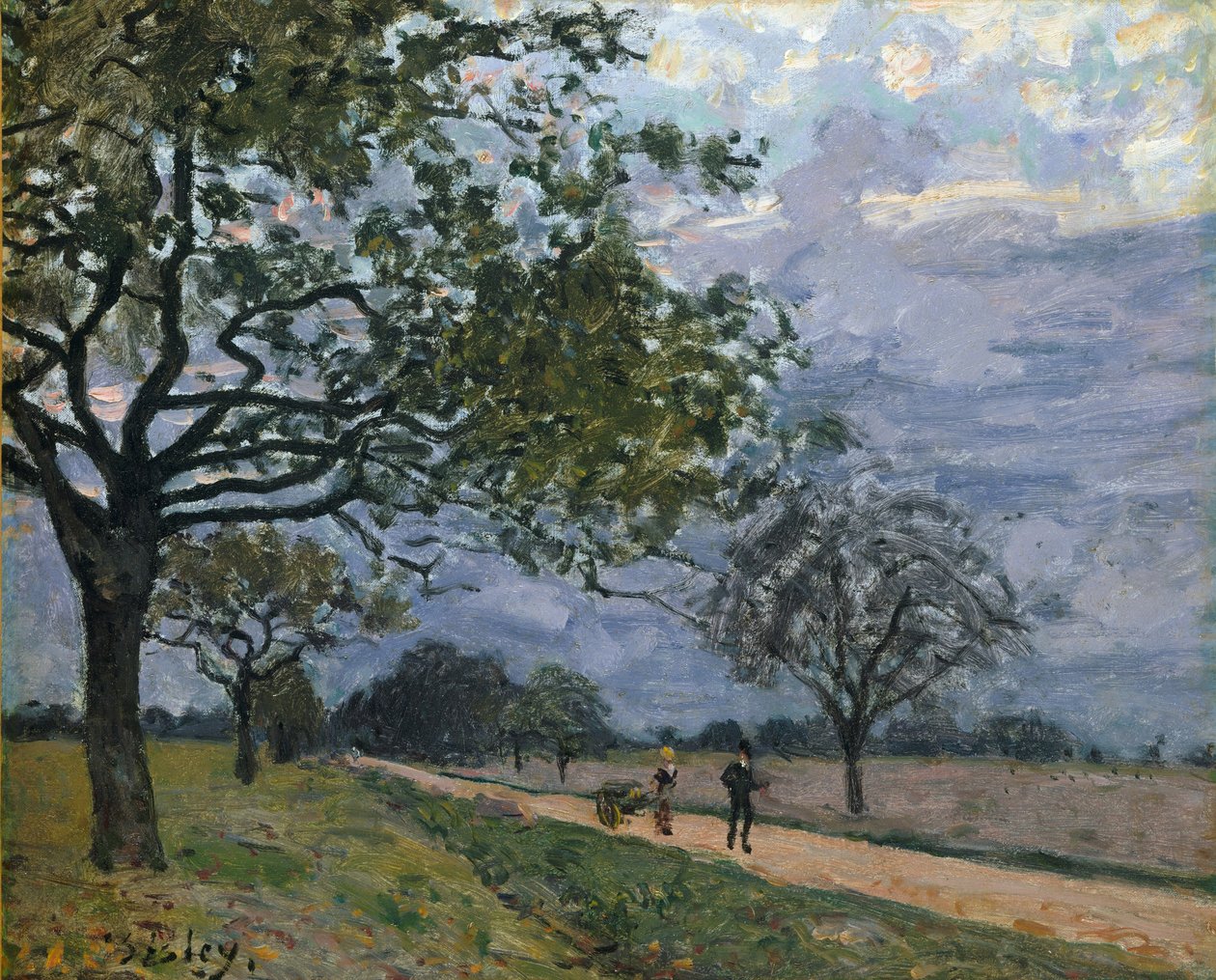 Vägen från Versailles till Louveciennes av Alfred Sisley
