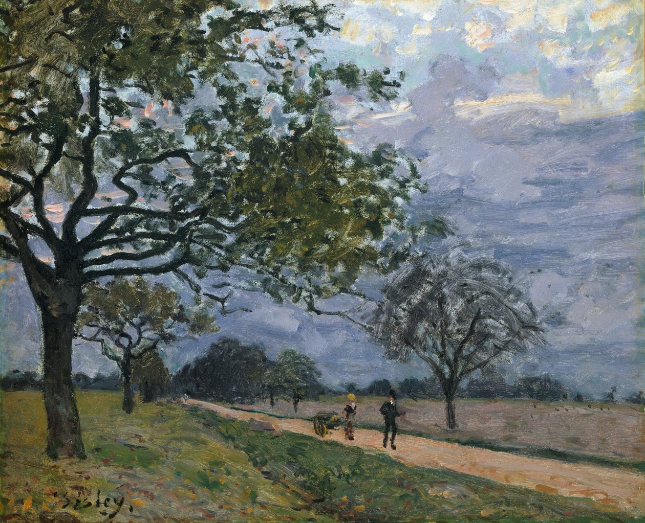 Vägen från Versailles till Louveciennes, troligen 1879. av Alfred Sisley