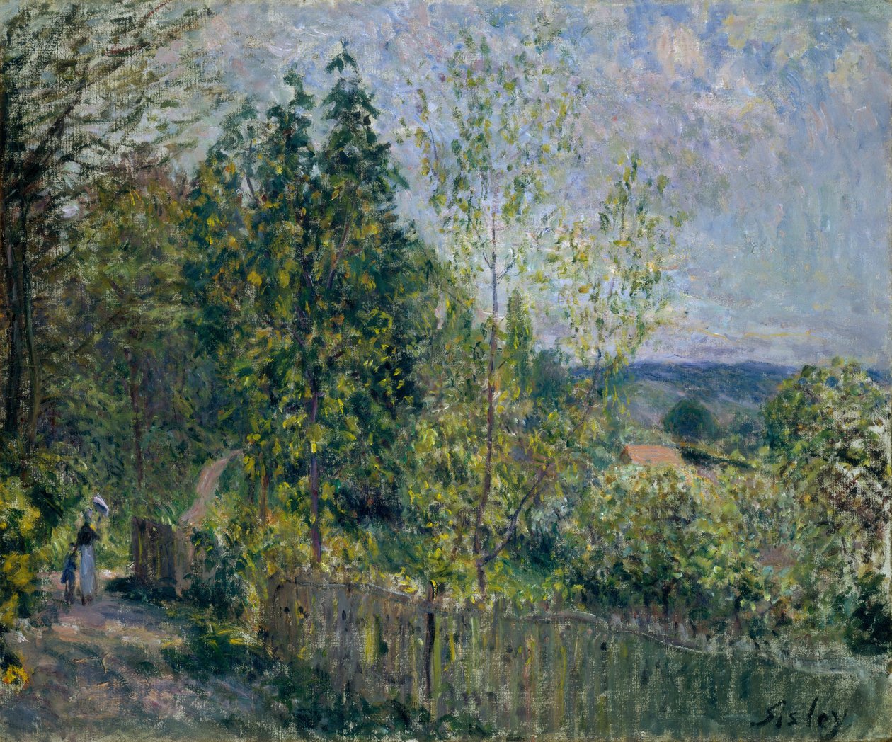 Vägen i skogen av Alfred Sisley