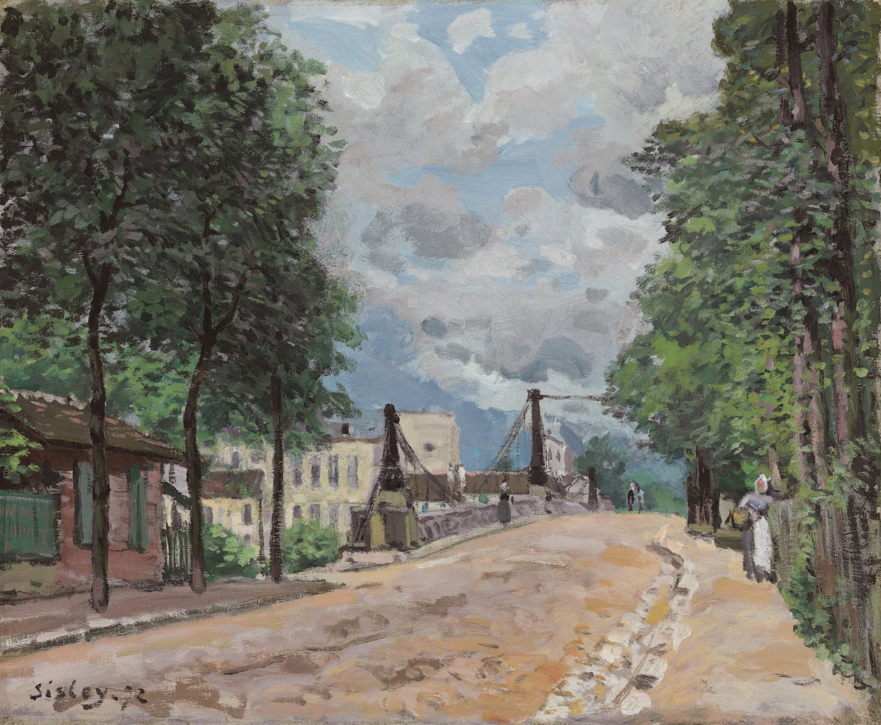 Gennevilliers väg; Vägen till Gennevilliers, 1872 av Alfred Sisley
