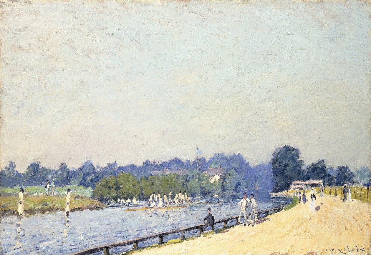 Vägen till Hampton Court; La Route de Hampton Court, 1874 av Alfred Sisley