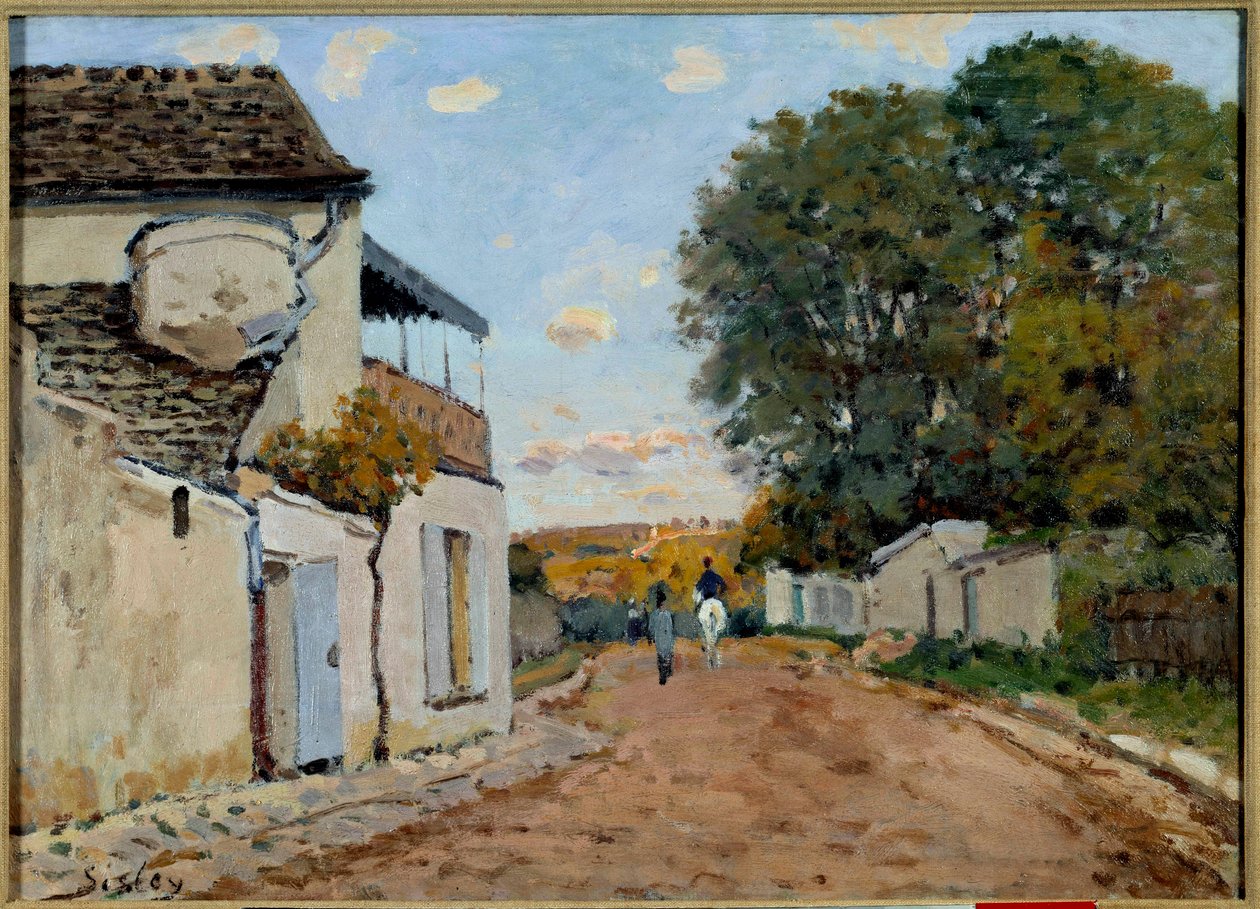 Vägen till Louveciennes Målning av Alfred Sisley (1839-1899) 1872 Privat samling av Alfred Sisley