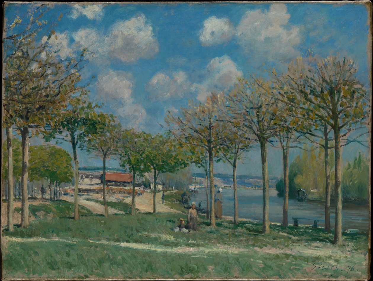 Seine vid Bougival av Alfred Sisley