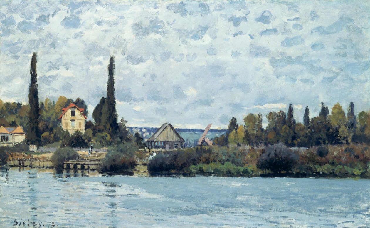 Seinen vid Bougival, 1873 av Alfred Sisley