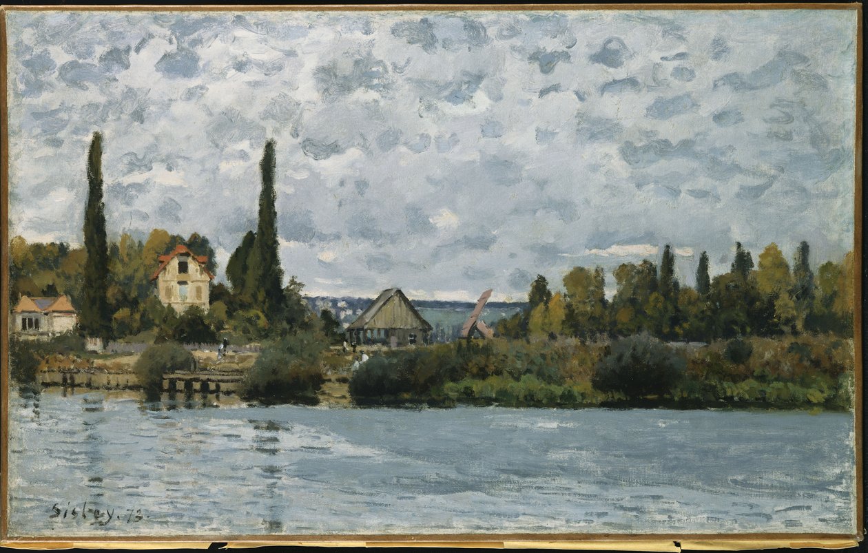 Seinen vid Bougival, 1873 av Alfred Sisley