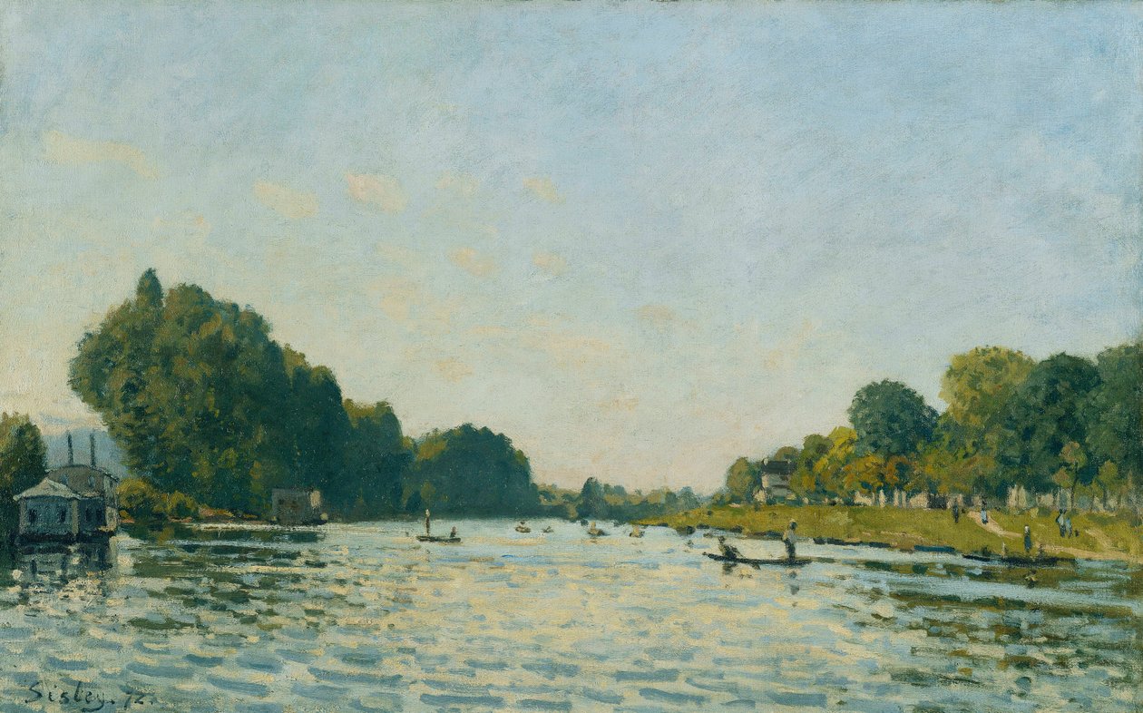Seinen vid Bougival; Seinen vid Bougival, 1872 av Alfred Sisley