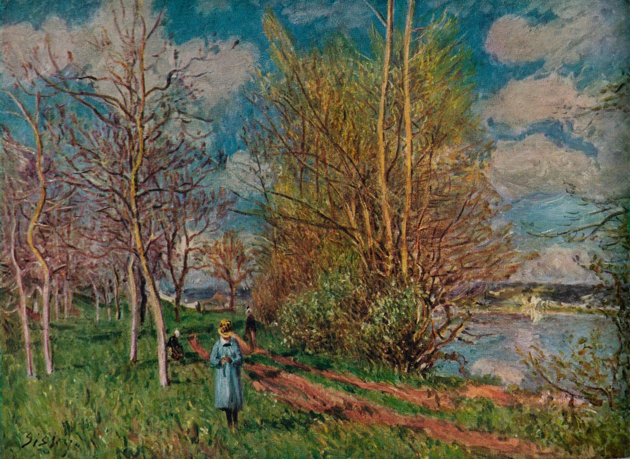 De små ängarna på våren, c1880-1 av Alfred Sisley