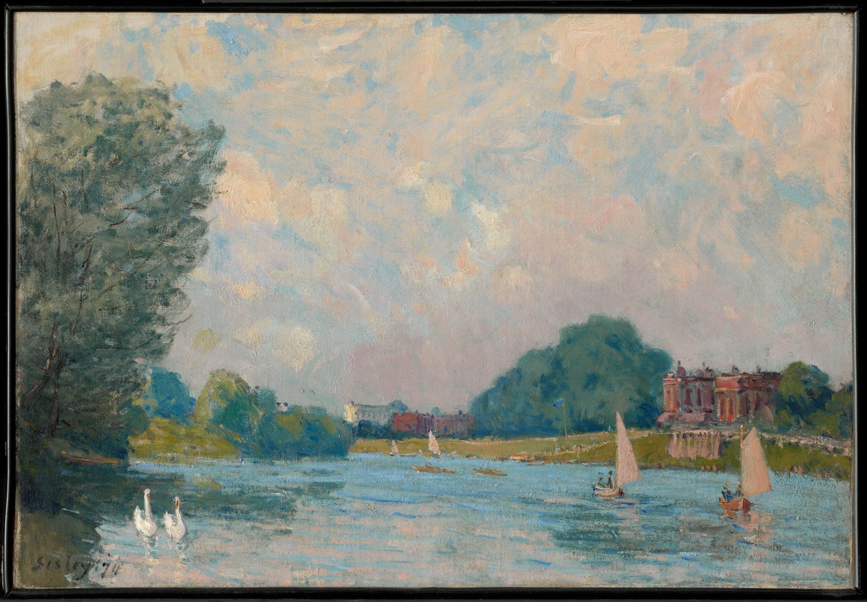 Themsen vid Hampton Court av Alfred Sisley