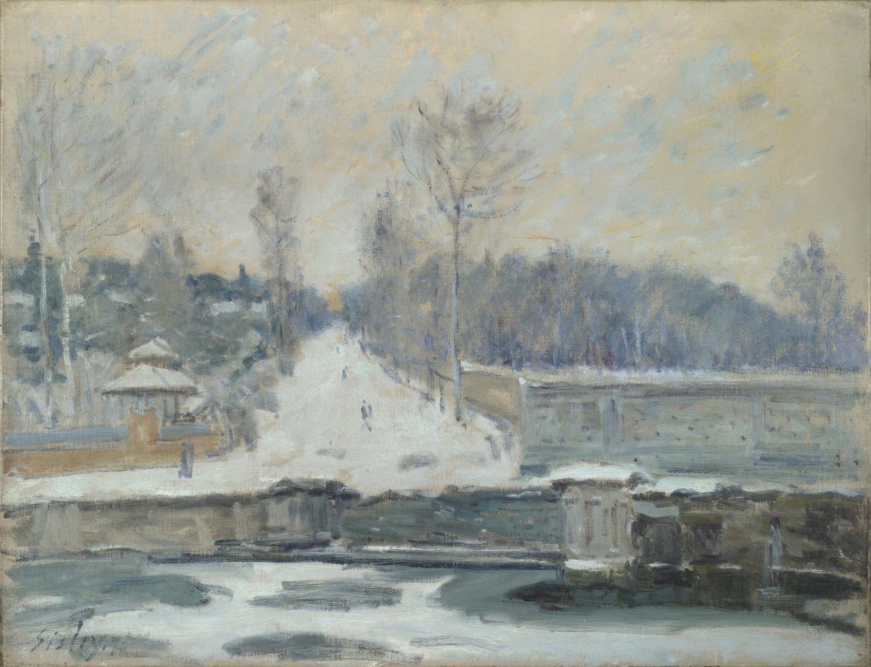 Bevattningsplatsen i Marly-le-Roi, ca. 1875 av Alfred Sisley
