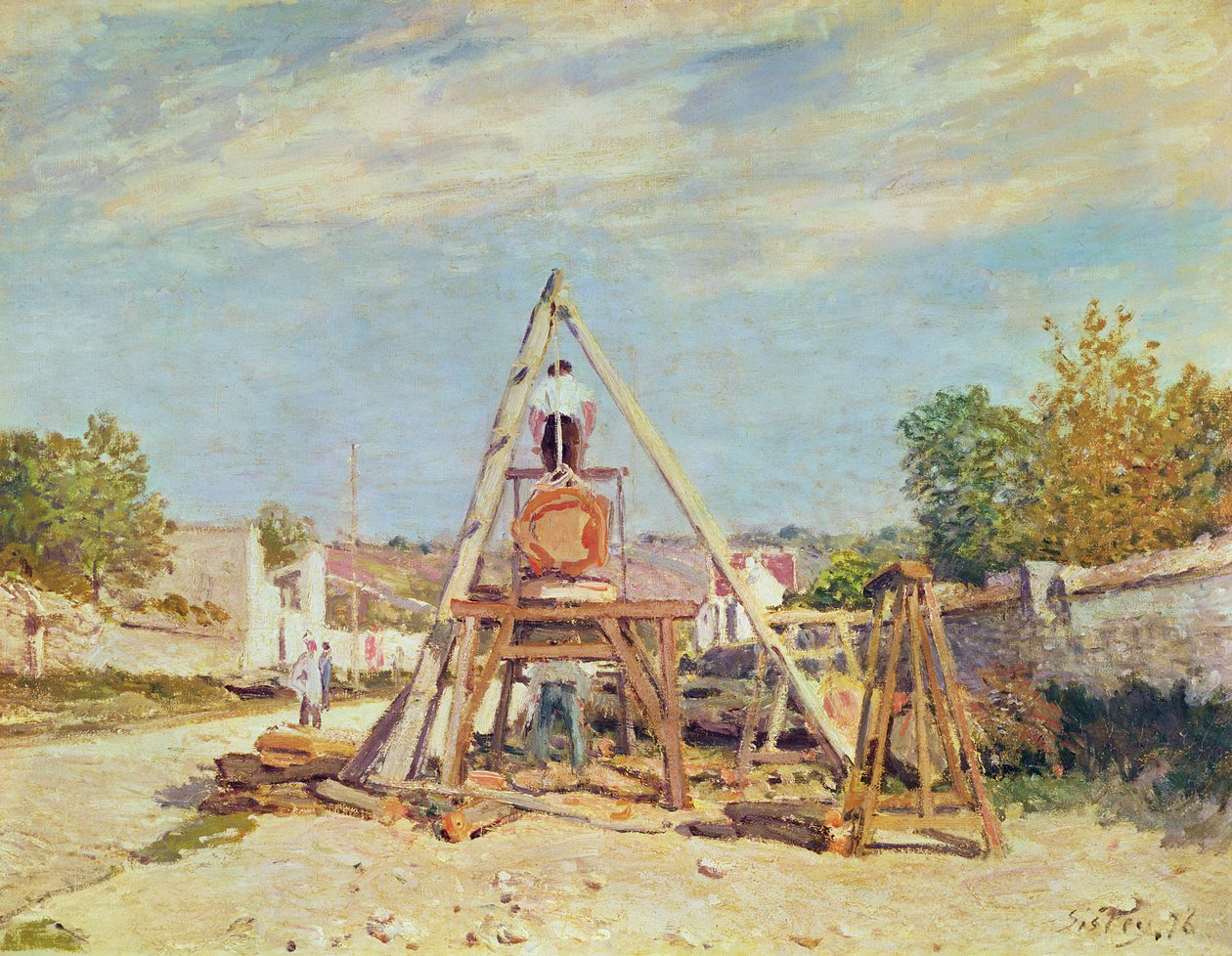 Vedhuggarna, 1876 av Alfred Sisley