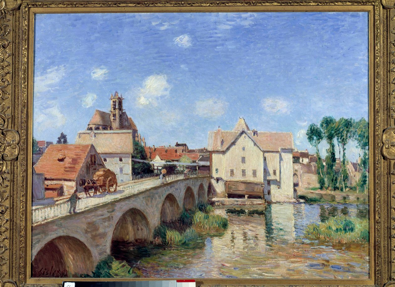 Morets bron 1893 Målning av Alfred Sisley (1839-1899) 1893. Dim 0,73 x 0,92 m. Paris musee d