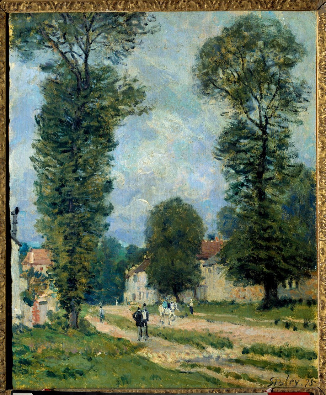 Vägen till Versailles Målning av Alfred Sisley (1839-1899) 1875 Sön. 0,47x0,38 m. Paris, Musée d