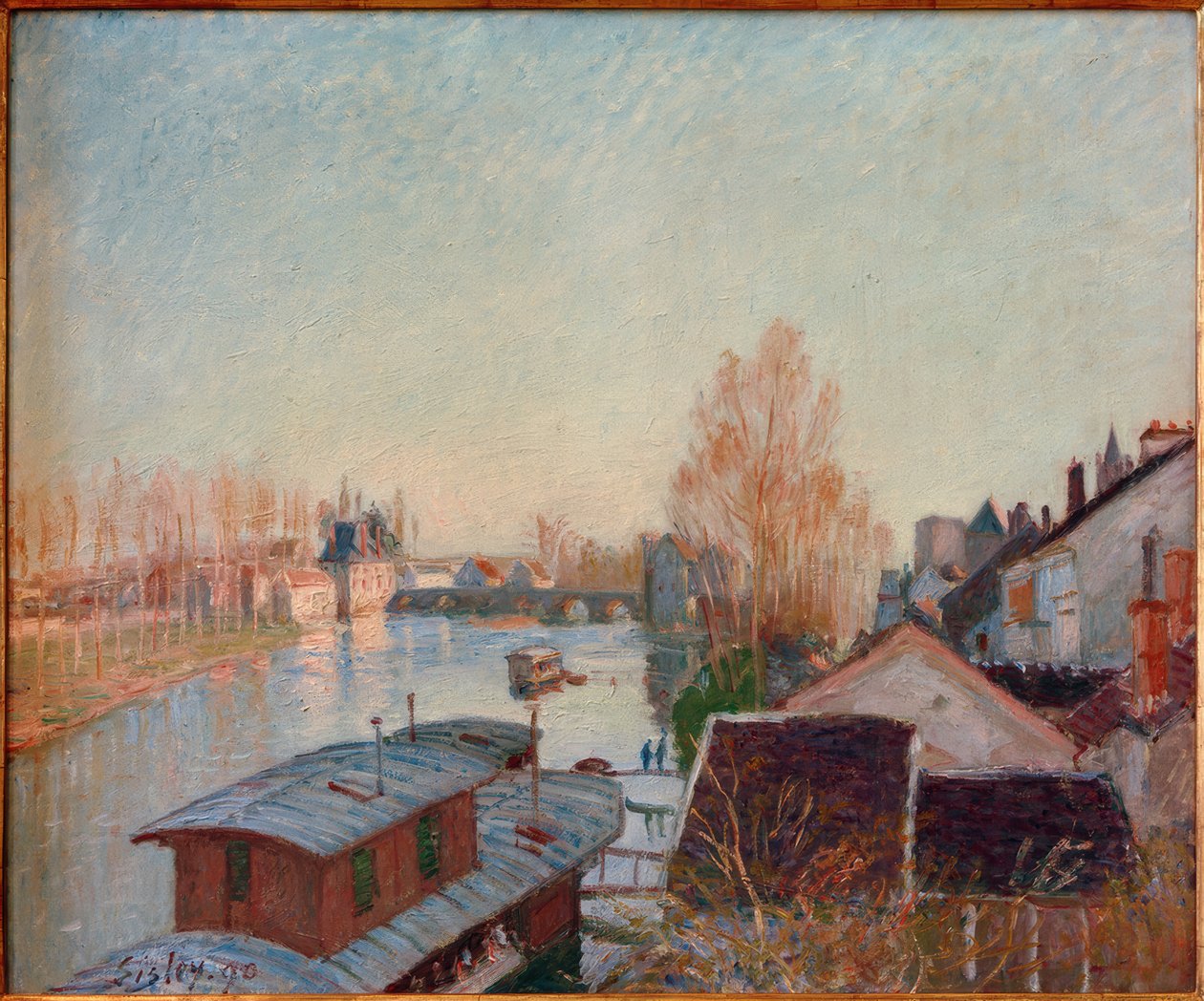 Ufer des Loing bei Moret av Alfred Sisley