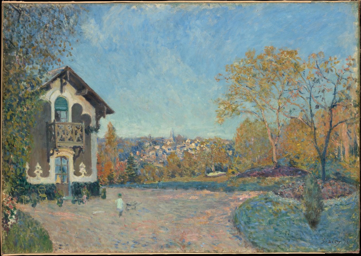 Utsikt över Marly-le-Roi från Coeur-Volant av Alfred Sisley