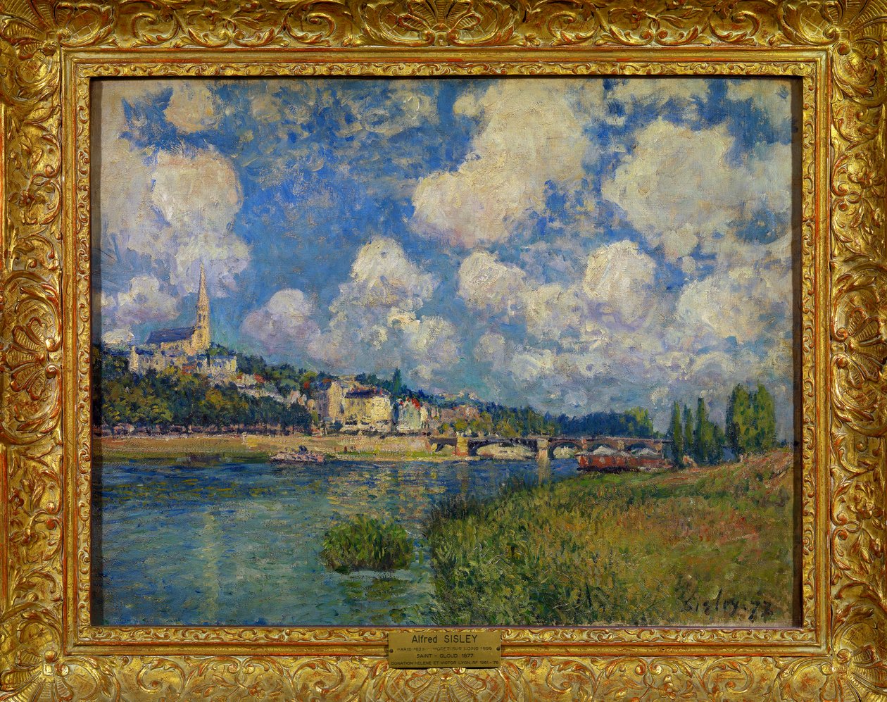 Vy över Saint Cloud nära Paris Målning av Alfred Sisley (1839-1899) 1877 Dim 0,55 x 0,65 m av Alfred Sisley