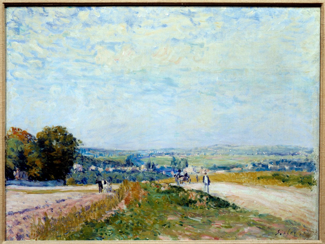 Utsikt över chemin de Montbuisson till Louveciennes Målning av Alfred Sisley (1839-1899) 1800-talets sön. 0,46x0,61 m Paris, Orangeriemuseet av Alfred Sisley