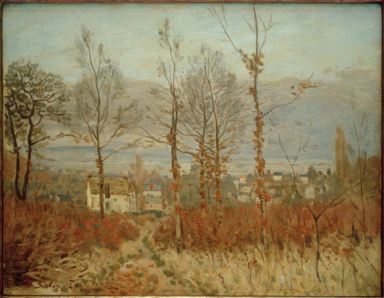 Utsikt över Louveciennes på hösten av Alfred Sisley
