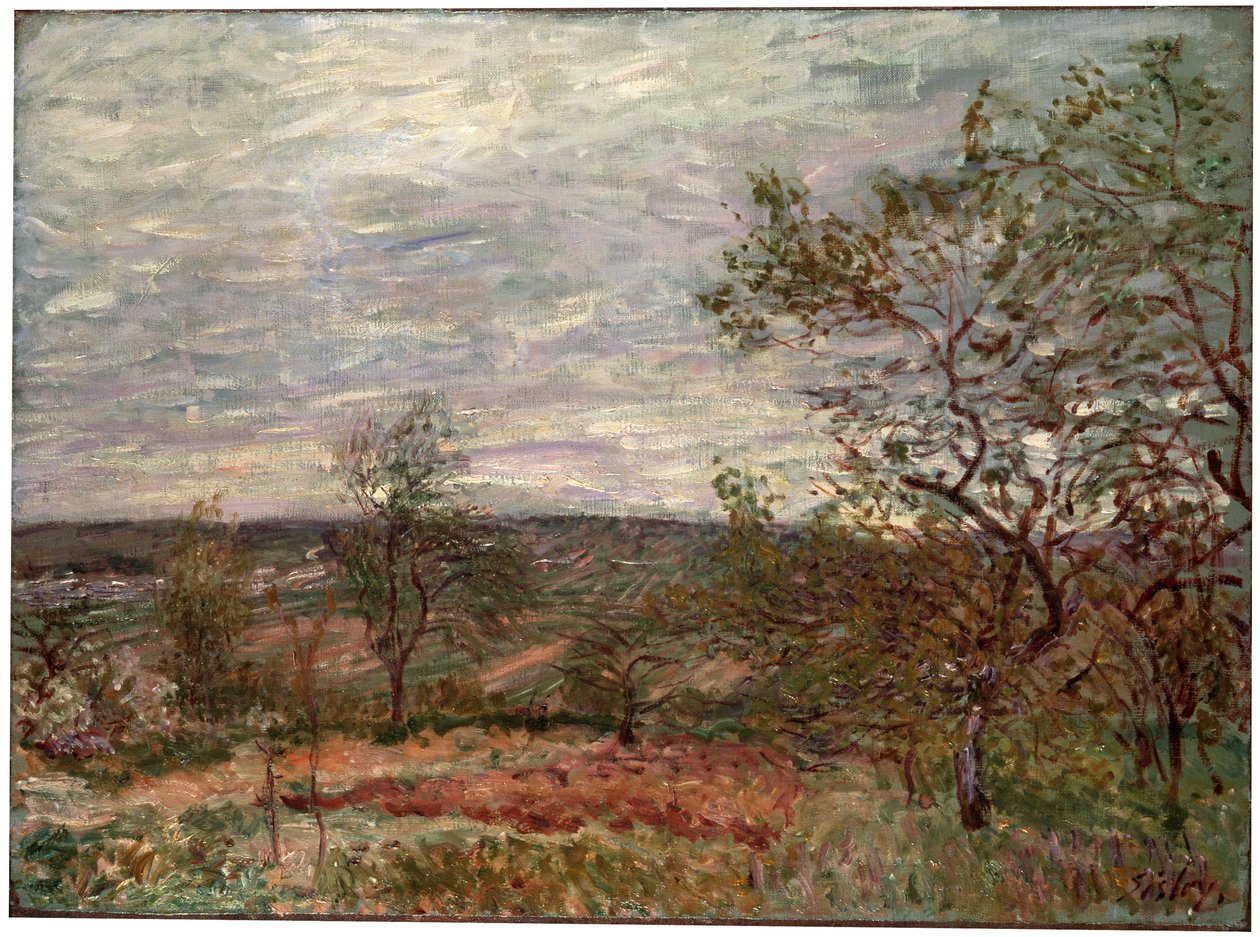Blåsig dag i Veneux, 1882. av Alfred Sisley
