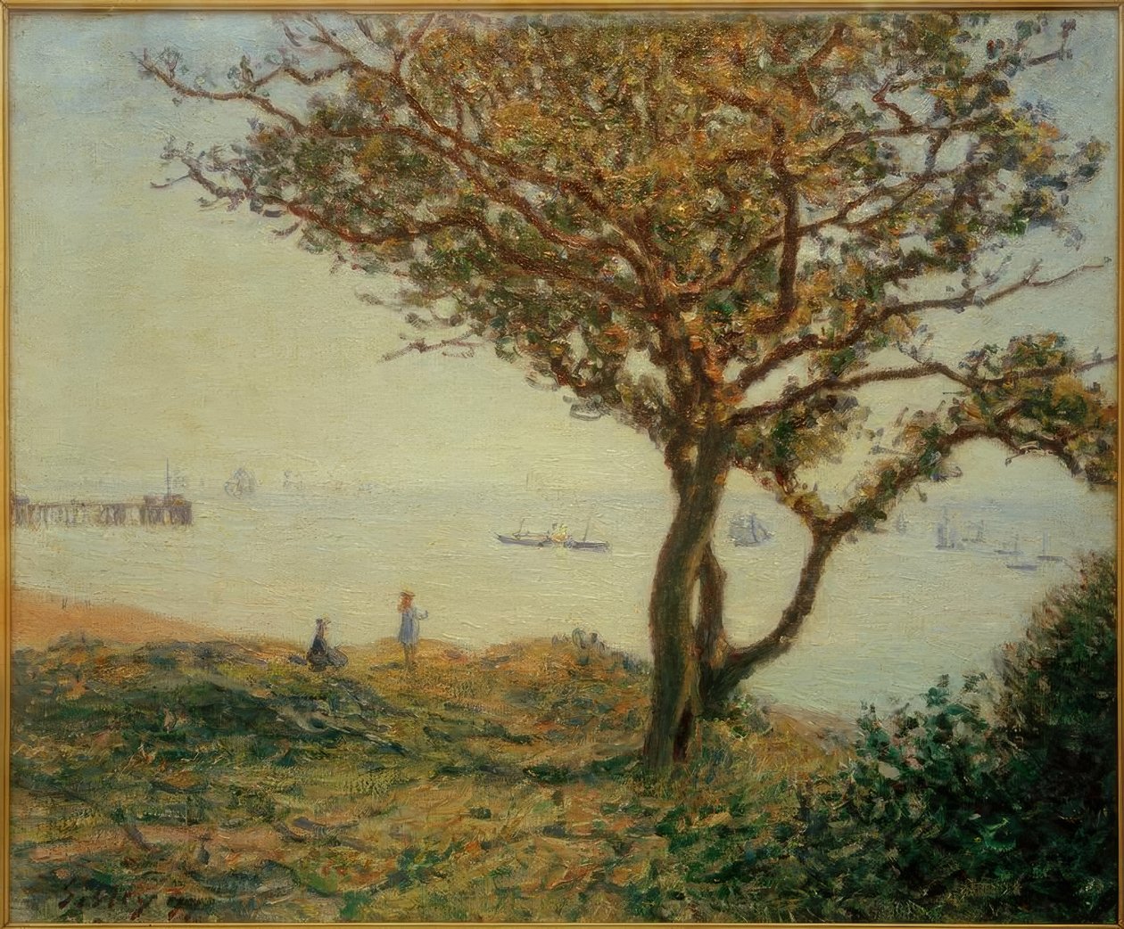 Cardiff Bay (båtar i Cardiff Bay) av Alfred Sisley