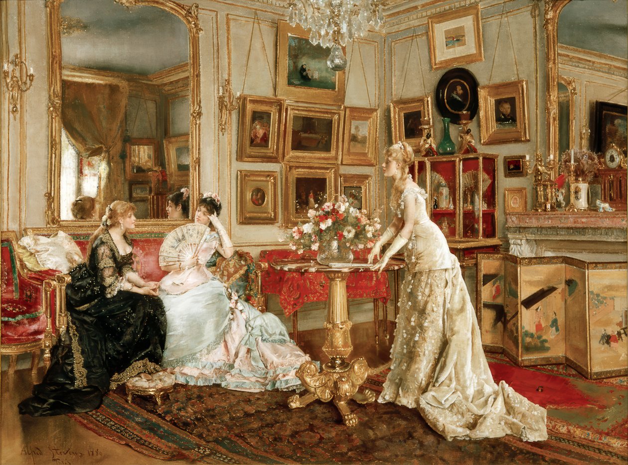 A.Stevens, Målarens skrivrum av Alfred Emile Stevens