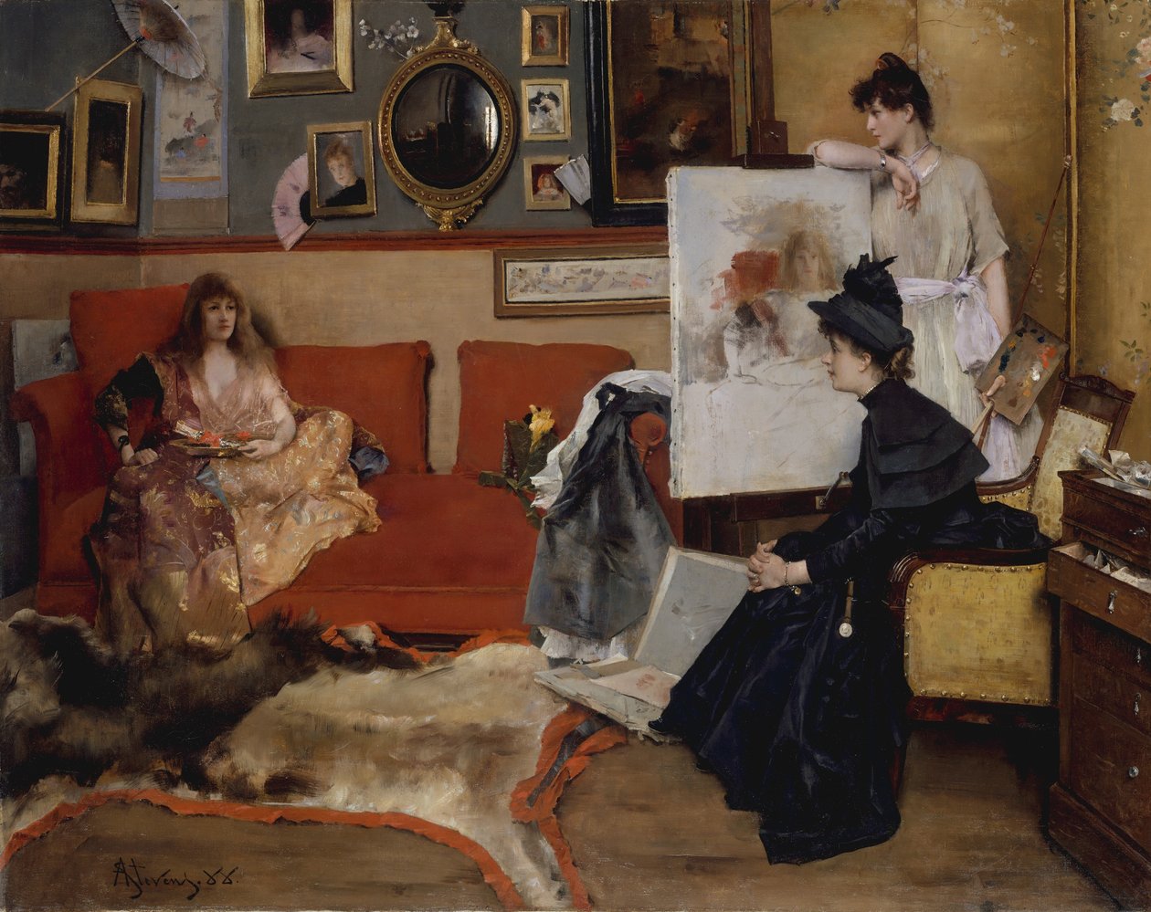 I studion, 1888. av Alfred Emile Stevens