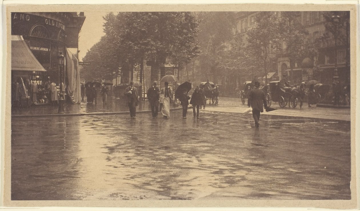 En blöt dag på Boulevarden, Paris av Alfred Stieglitz