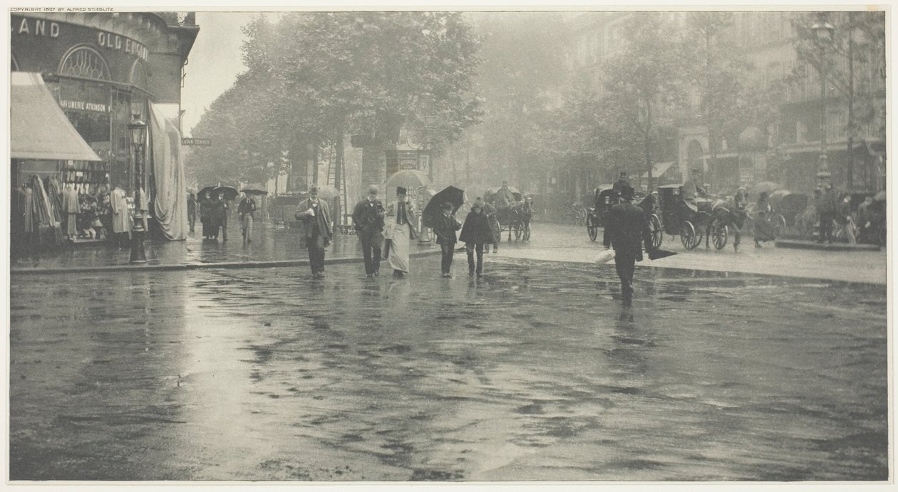 En blöt dag på Boulevarden, Paris av Alfred Stieglitz
