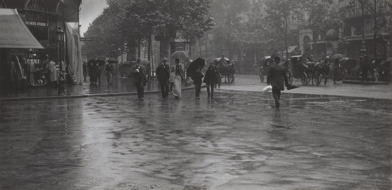 En regnig dag på boulevarden, Paris av Alfred Stieglitz