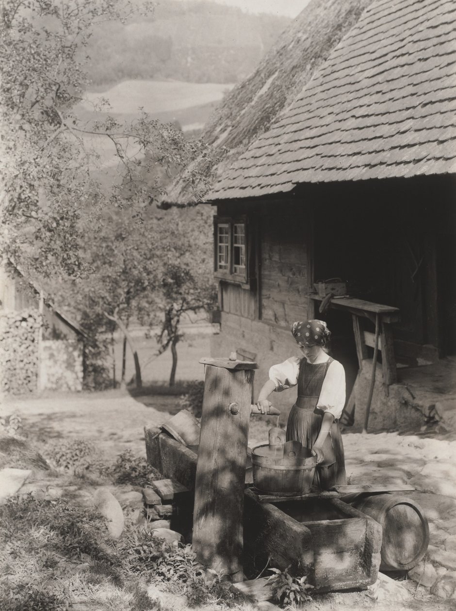 Vid pumpen, Schwarzwald av Alfred Stieglitz
