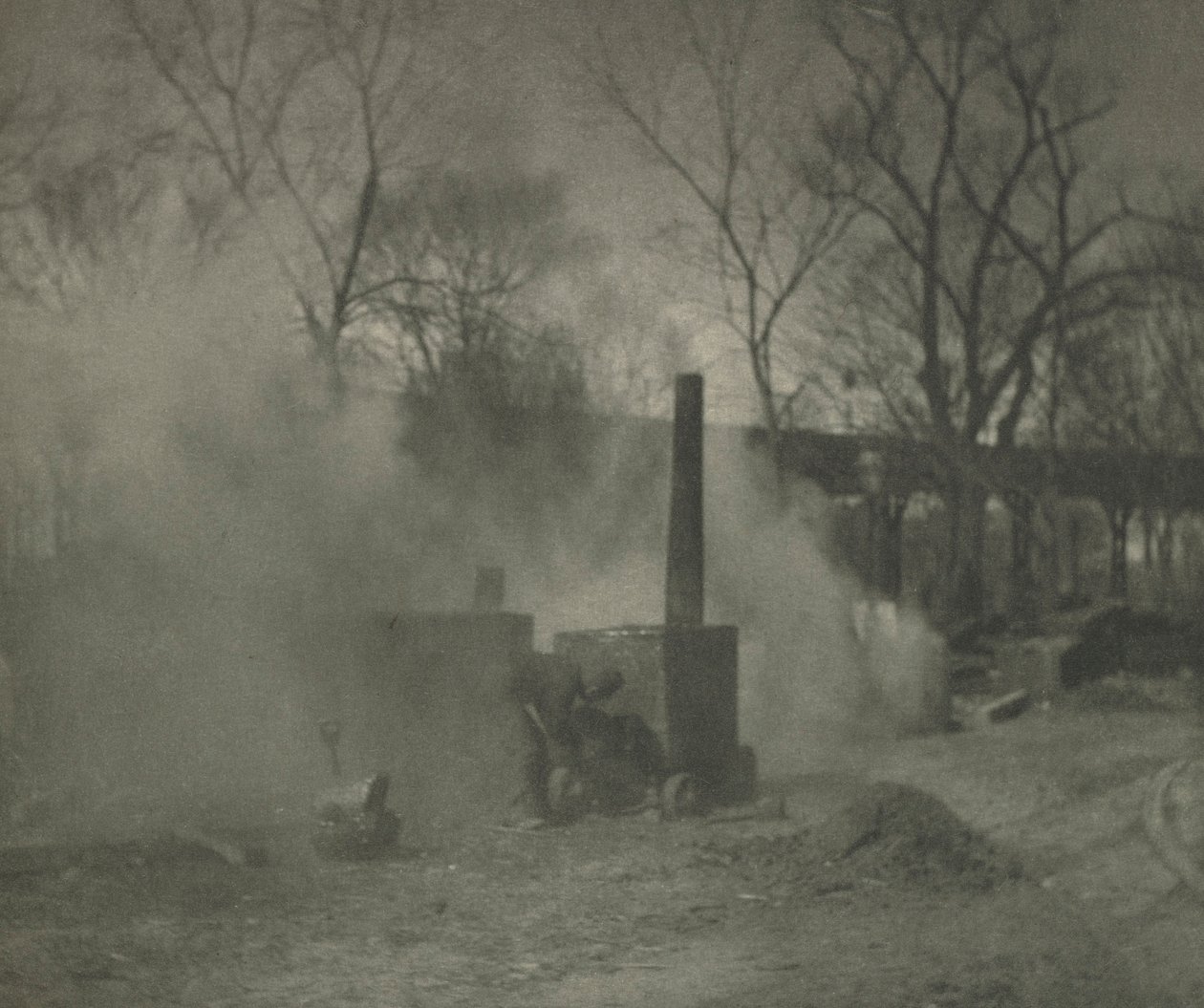 Kameraarbete: The Asphalt Paver, New York, 1892. av Alfred Stieglitz