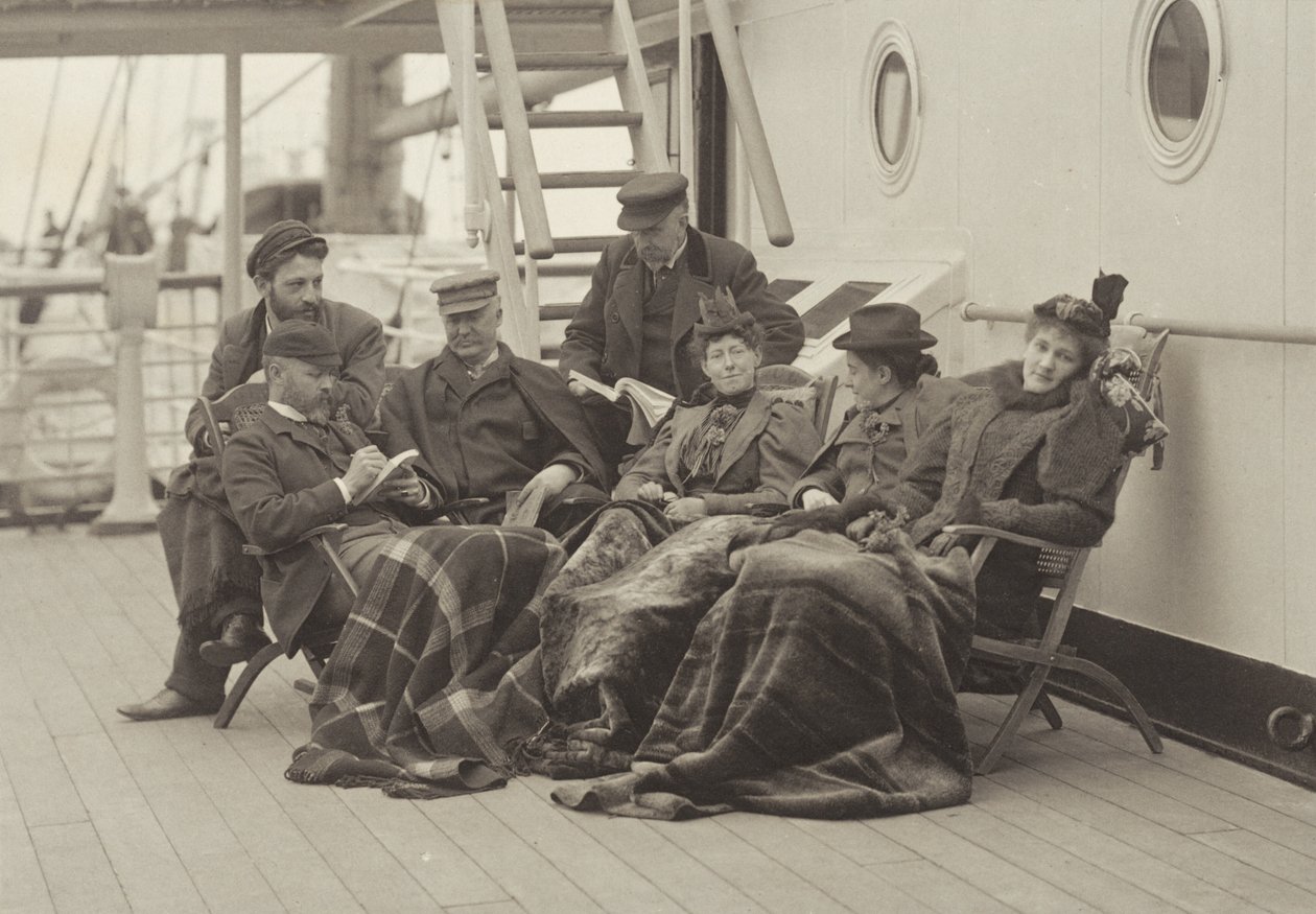 Sime Herrmann, herr och fru Mann, dr Brown, herr McGibbon, fröken Linthicum och Emmy – ombord på Bourgogne den 5–14 maj 1896 av Alfred Stieglitz