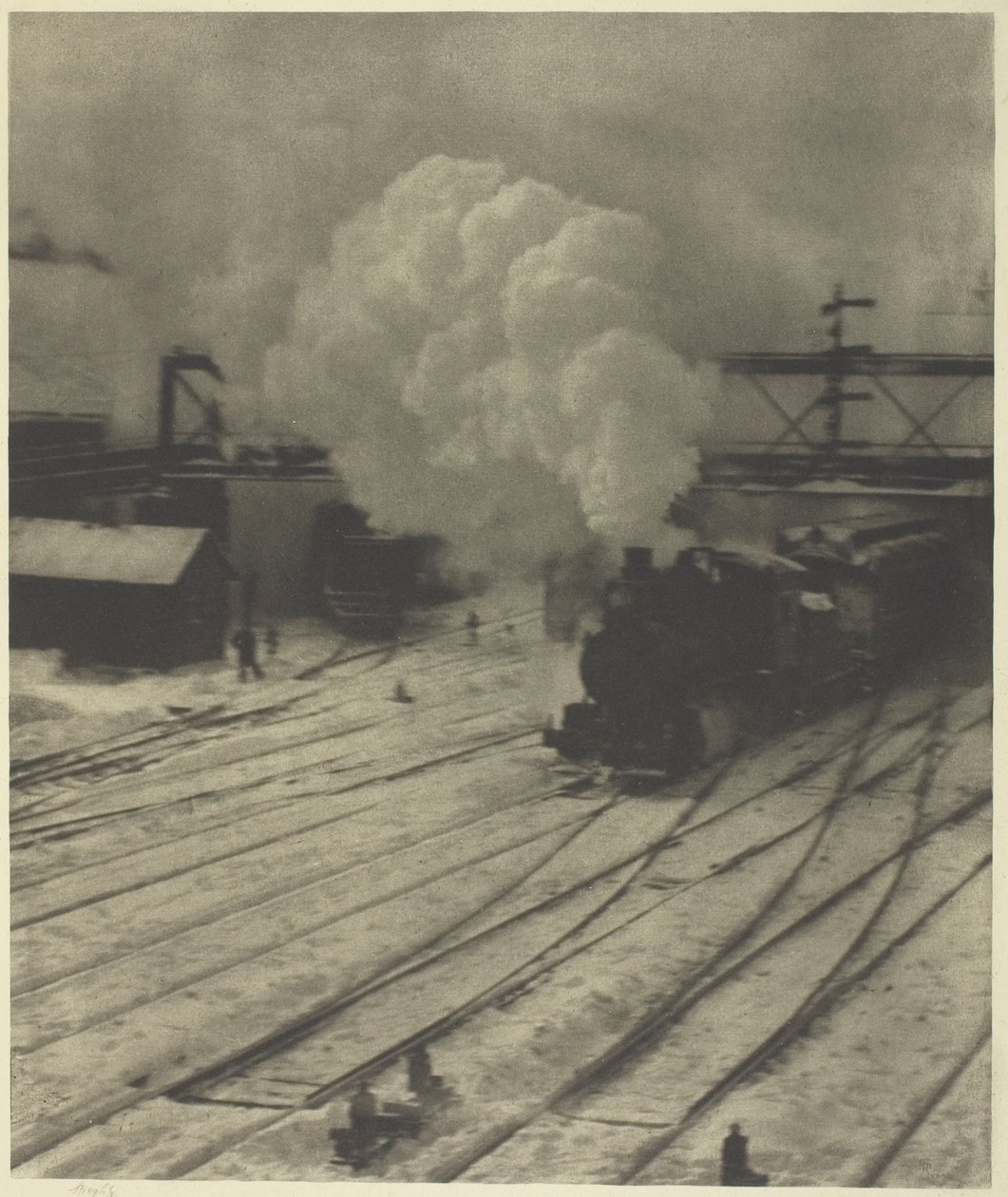 Järnvägsgården, vinter av Alfred Stieglitz